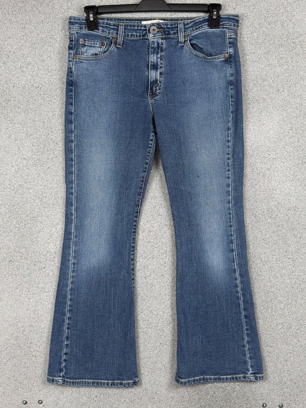 Levi's 519 Flare Juniors Womens Jeans 13 S Y2K Low Rise Blue Festival Vintage